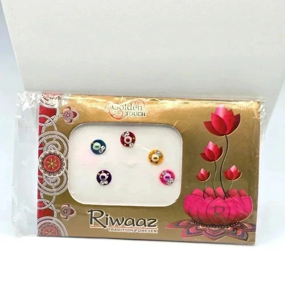 Riwaaz Rhinestone Stick on Forehead Indian Binidi‎ Fashion Accessories NWT